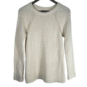Women's | Jones New York | Vintage Cream Beige Heavy Knit Long Pullover Sweater